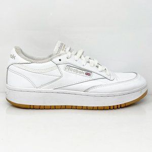 Reebok Women's Club C Double  White Leather Sneaker Shoes, Size 8.5, FV5658